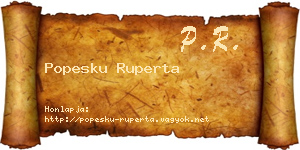 Popesku Ruperta névjegykártya